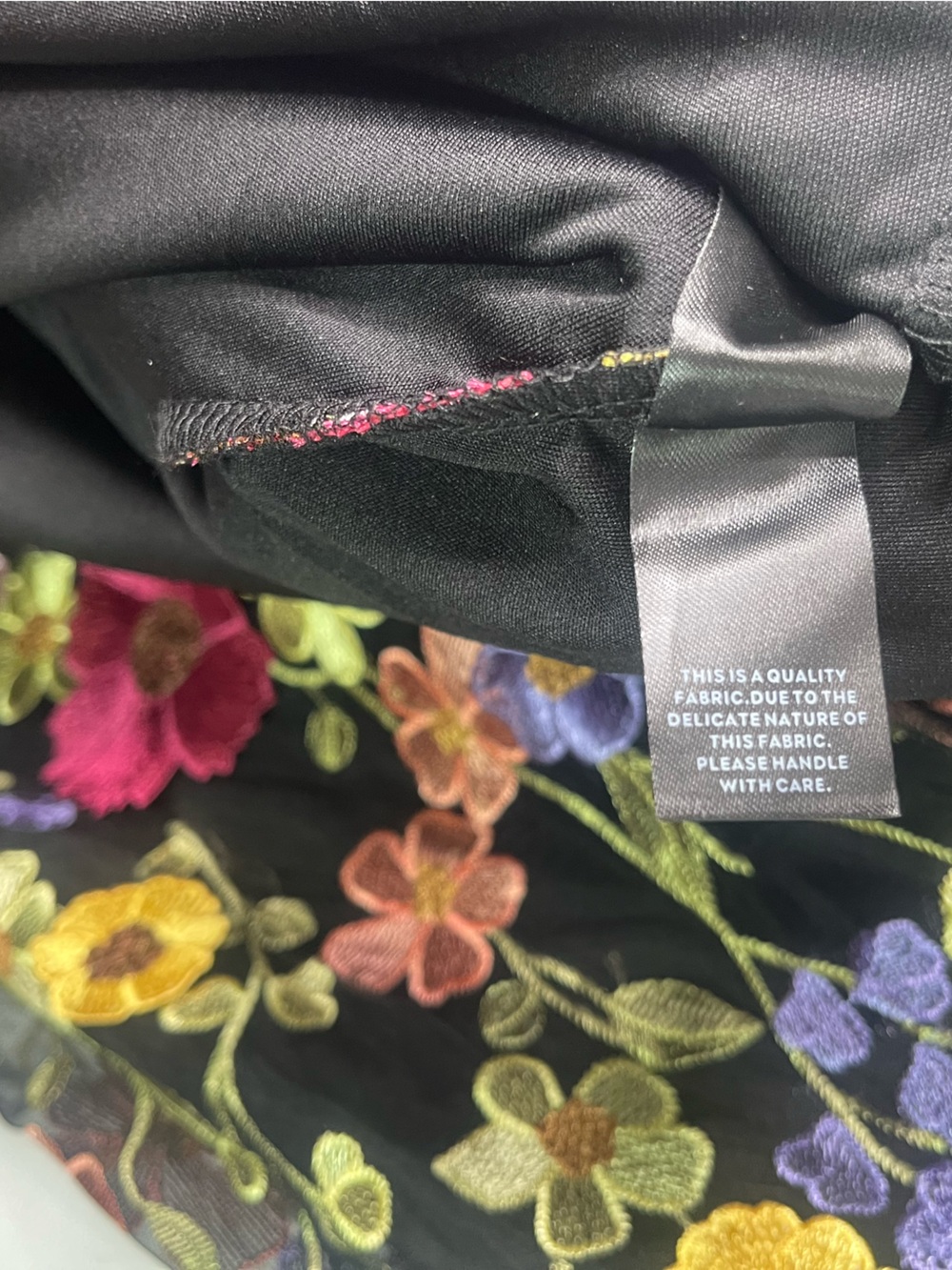 Lulus ✨ Thriving Poise Black 3D Floral Embroidered Tie-Strap Maxi Dress - Picture 11 of 16